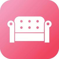 Unique Sofa Vector Glyph Icon