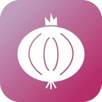 Unique Onion Vector Glyph Icon