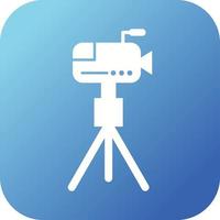 Unique News Camera Vector Glyph Icon