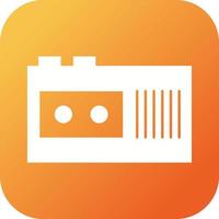 Unique Tape Recorder Vector Glyph Icon