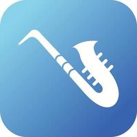 Unique Saxophone Vector Glyph Icon