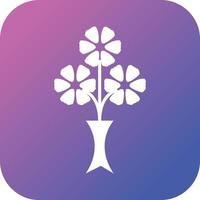 Unique Flower Bunch Vector Glyph Icon