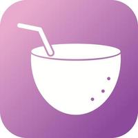 Unique Coconut Vector Glyph Icon