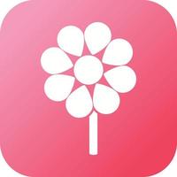Unique Flower Vector Glyph Icon