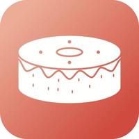 Unique Birthday Cake Vector Glyph Icon