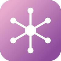 Unique Molecular Structure II Vector Glyph Icon