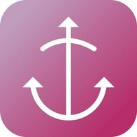 Unique Anchor Vector Glyph Icon