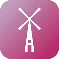 Unique Windmill Vector Glyph Icon