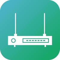 Unique Wifi Router Vector Glyph Icon