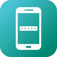 Unique Pass code Vector Glyph Icon