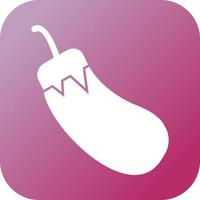 Unique Eggplant Vector Glyph Icon