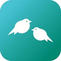 Unique Sparrow Vector Glyph Icon