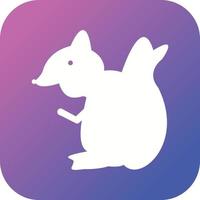 Unique Squirrel Vector Glyph Icon