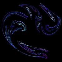 bright blue abstract pattern on black, color digital graphics, background, design photo