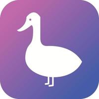 Unique Duck Vector Glyph Icon