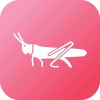 Unique grasshopper Glyph Vector Icon