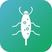 icono de glifo de vector de cucaracha único