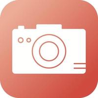 Unique Photograph On Camera Vector Glyph Icon