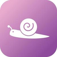 Unique Snail Glyph Vector Icon