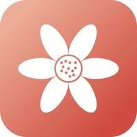 Unique Flower Vector Glyph Icon