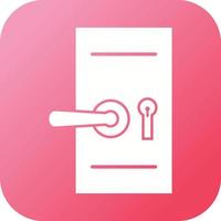 Beautiful Door Lock Glyph Vector Icon