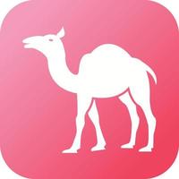 Beautiful Camel Glyph Vector Icon