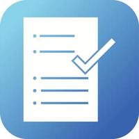 Beautiful Check Report Glyph Vector Icon