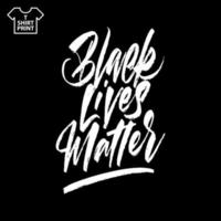 Brush lettering of Black Lives Matter. Hand drawn calligraphy for BLM protest, anti-racist advocacy. Vector illustration