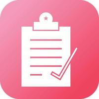 Beautiful Check Report Glyph Vector Icon