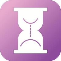 Beautiful Hourglass Glyph Vector Icon