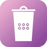 Beautiful Dust Bin Glyph Vector Icon