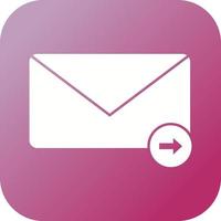 Beautiful Sending Message Glyph Vector Icon