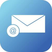 Beautiful E mail Glyph Vector Icon