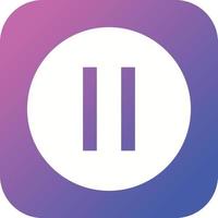 Beautiful Pause Button Glyph Vector Icon