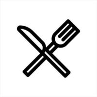 Fork and knife flat icon for internet, applications or design. Vector illustration.