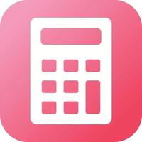 Beautiful Calculator Glyph Vector Icon