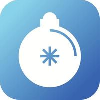 Beautiful Christmas Ball Glyph Vector Icon