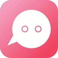 Unique Message Bubble Vector Glyph Icon
