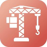 Crane Lifting Vector Icon