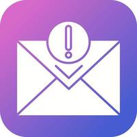 icono de vector de correo urgente