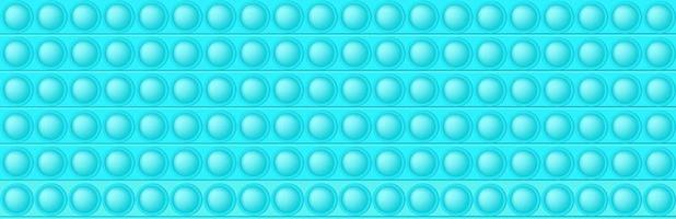 Popping toy blue seamless pattern as a fashionable silicon fidget toy. Addictive anti-stress toy in bright color. Bubble toy for kids. Vector illustration in rectangle format suitable for bunner.