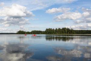 Latvian lake landscapes in summer photo