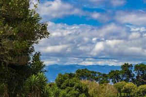 Beautiful mountain landscape city panorama forest trees nature Costa Rica. photo