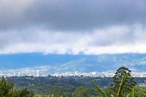 Beautiful mountain landscape city panorama forest trees nature Costa Rica. photo