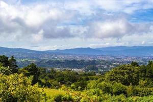 Beautiful mountain landscape city panorama forest trees nature Costa Rica. photo