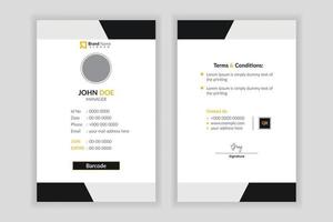 Id Card Design Template vector