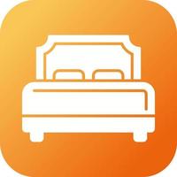 icono de vector de cama de hotel