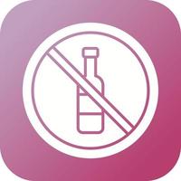 No Alcohol Vector Icon