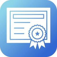 icono de vector de certificado