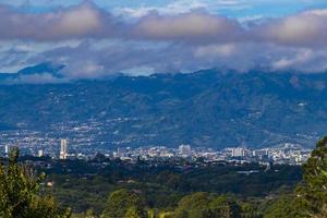 Beautiful mountain landscape city panorama forest trees nature Costa Rica. photo